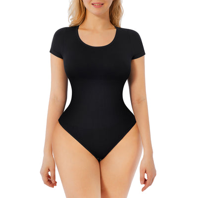 Body string sculptant Kylie noir OnlyCurve, vue de face