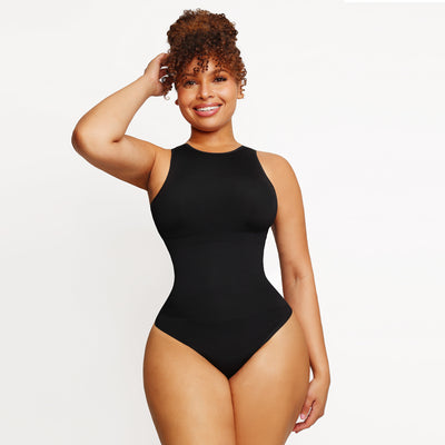 Body string sculptant Éco noir OnlyCurve, vue de face